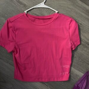 pink crop top
